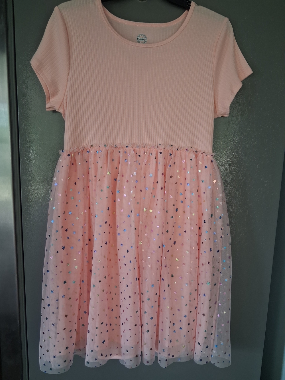 wonder nation Pink Star Tulle Dress for Girls